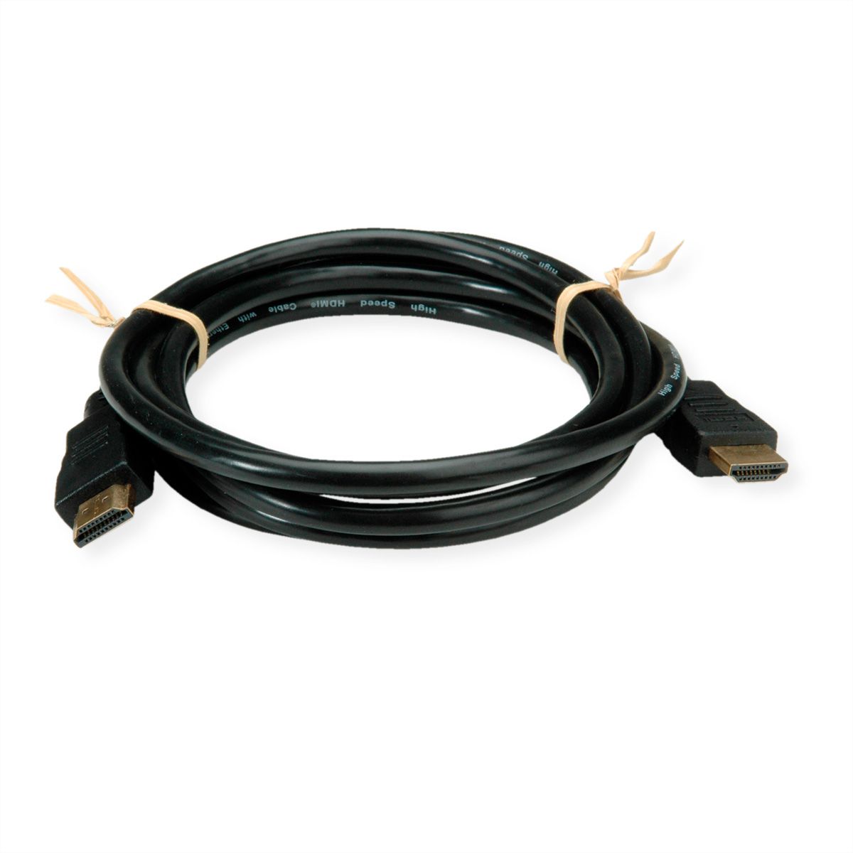 ROLINE RM HDMI High Speed Cable + Ethernet, M/M, black, 2 m