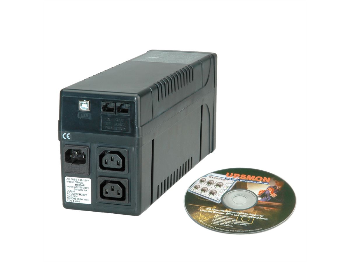 VALUE UPS, Line-Interactive, 800VA, USB Port