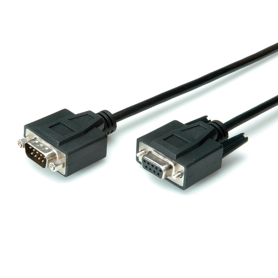 VALUE RS232 Cable, DB9 M - F, 1 m