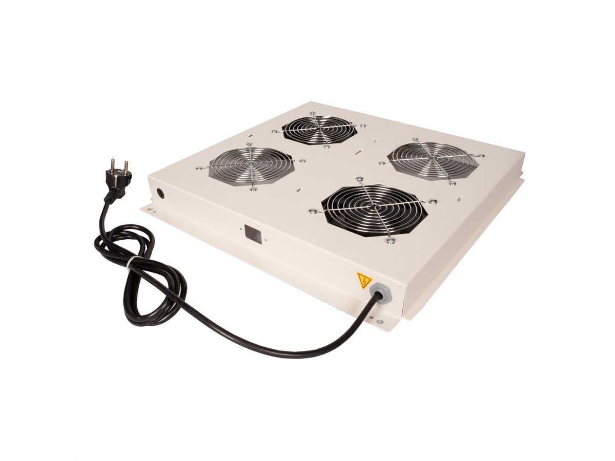 ROLINE 19" roof fan unit with 2 fans, ON/OFF grey