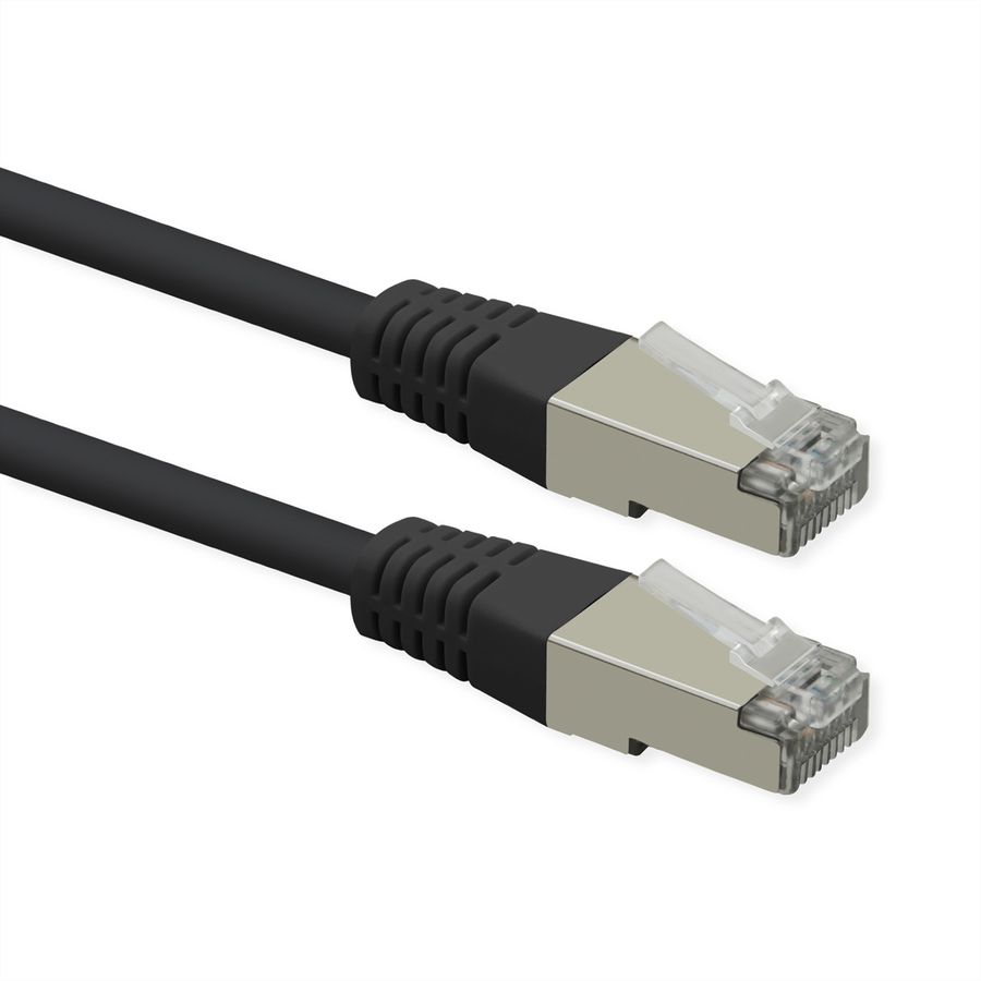 ROLINE S/FTP (PiMF) Patch Cord, Cat.6 (Class E), PoE, black, 2 m