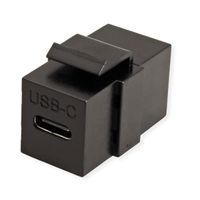 VALUE USB Type C Keystone Module, 1pc/set, black