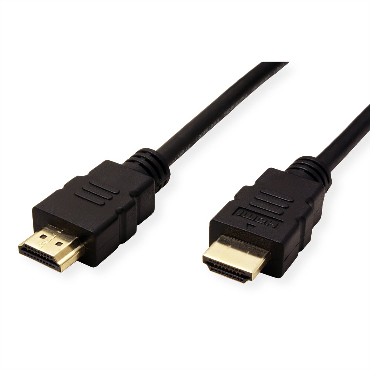 ROLINE HDMI High Speed Cable + Ethernet, TPE, black, 2 m