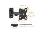 VALUE TV Monitor Arm, Wall Mount, < 81cm, < 20kg, 2 joints