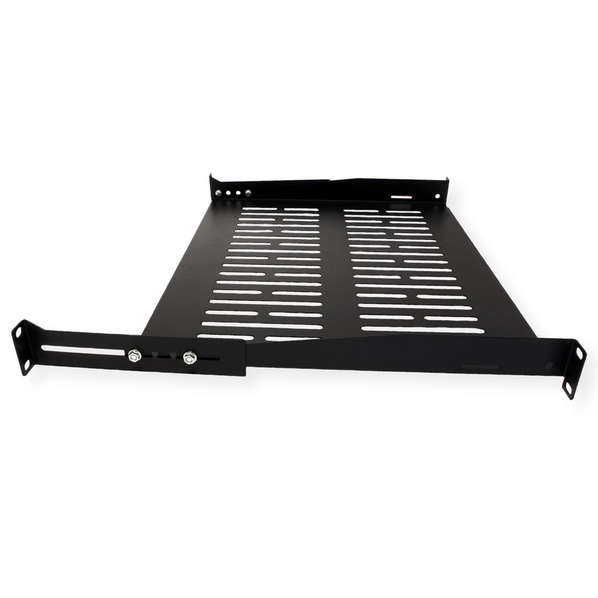 VALUE 19"-Fixed Shelf, 485 x 350mm, 1U, max. 25kg, black