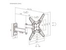 VALUE TV Monitor Arm, Wall Mount, < 109cm, < 20kg, 3 joints