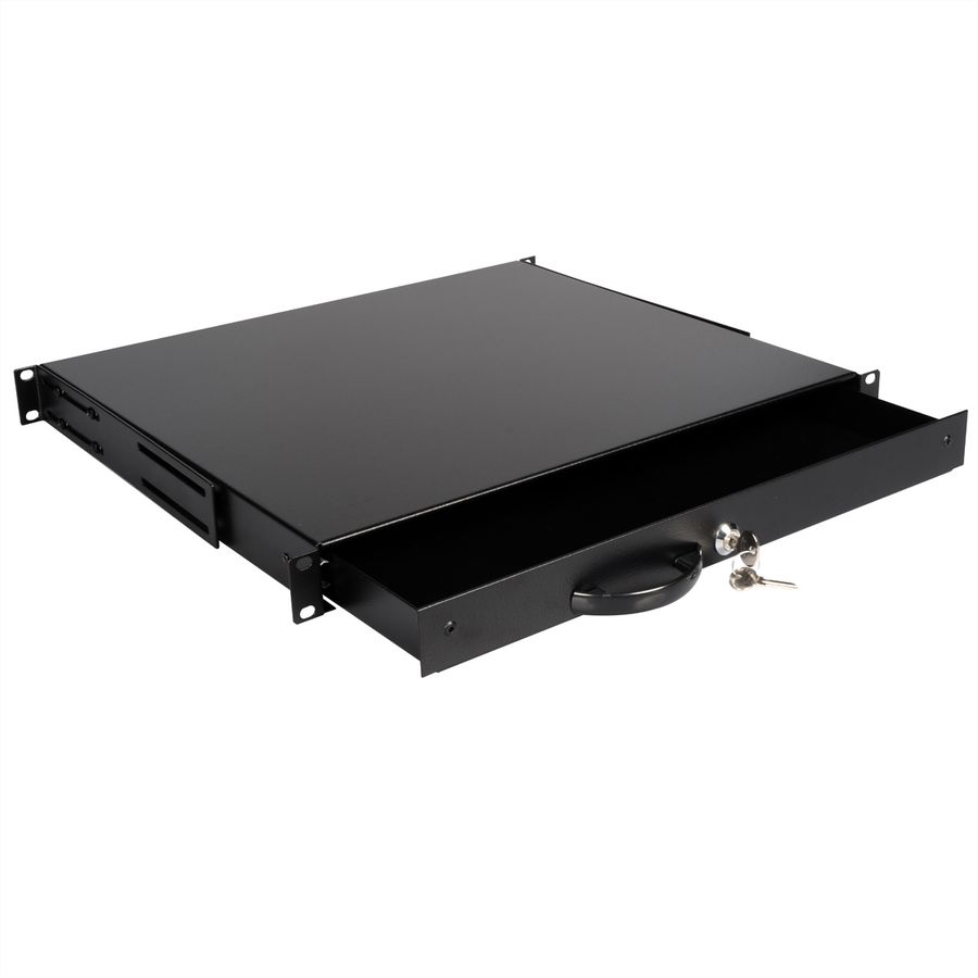 ROLINE 19-inch keyboard insert 1 U, 400 T lockable black