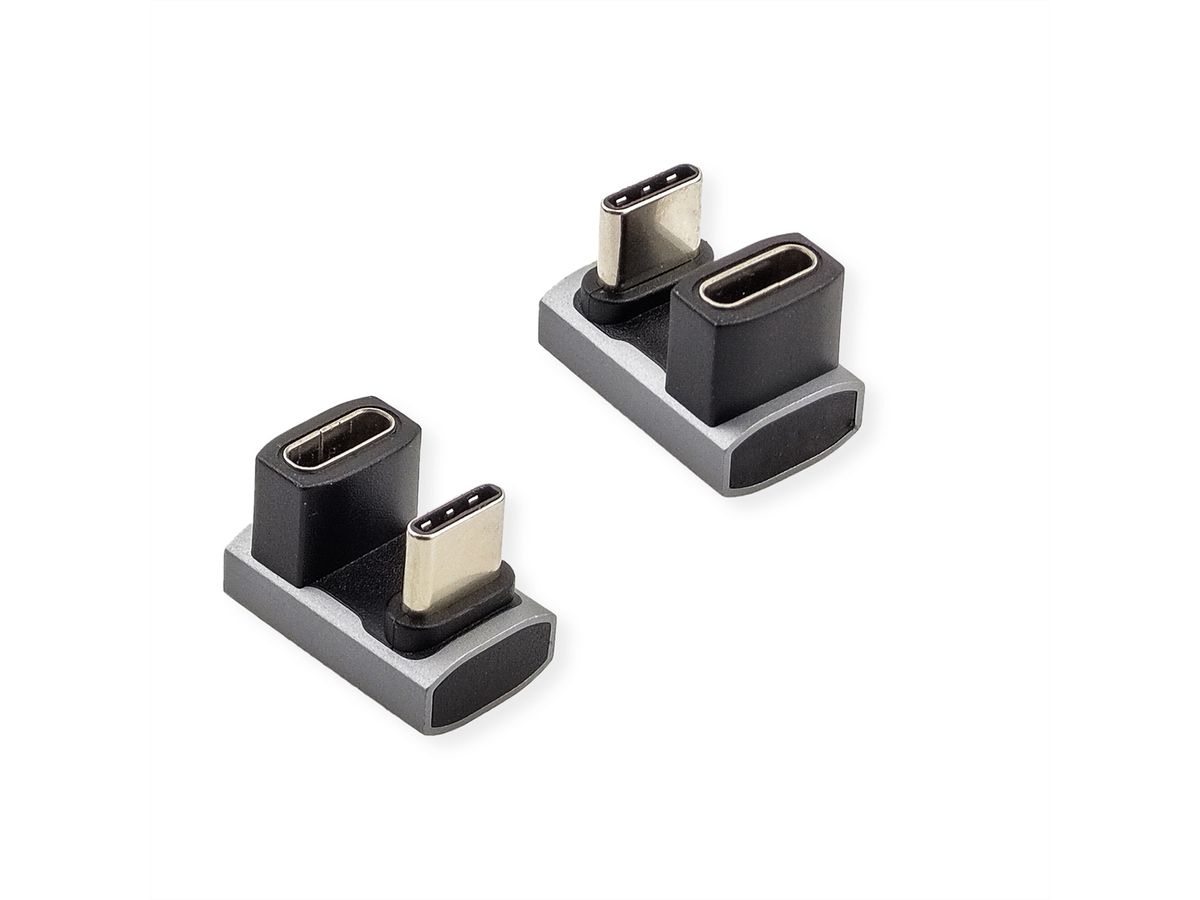 ROLINE Adapter, USB4 Gen 3x2, Aluminum, 360°, Type C, M/F, silver