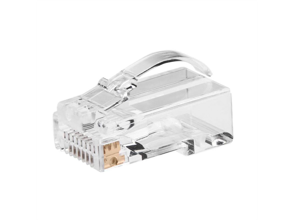 ROLINE Cat.6A (Class EA) Modular Plug, easy pass-through, for solid and stranded wire, unshielded, 10 pcs.