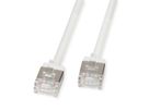 ROLINE U/FTP Data Center Patch Cord Cat.6A (Class EA), LSOH, Slim, Ultra Short Connector, white, 0.5 m