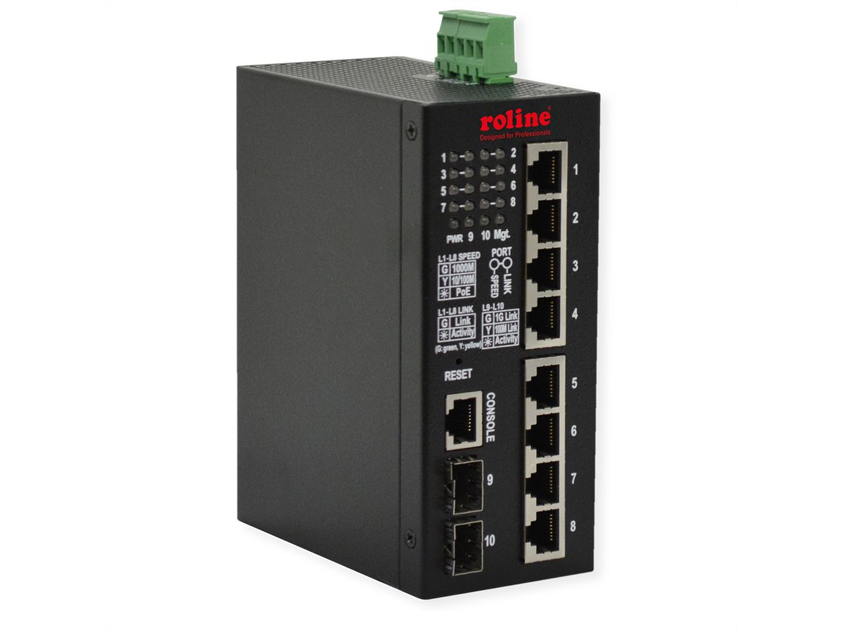 Web Smart Switch - (8) 10/100/1000Mbps RJ45, (2) 100/1000Mbps SFP