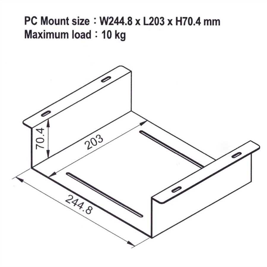 ROLINE Underdesk Mount for KVM/NUC/Mini PC / Thin Clients
