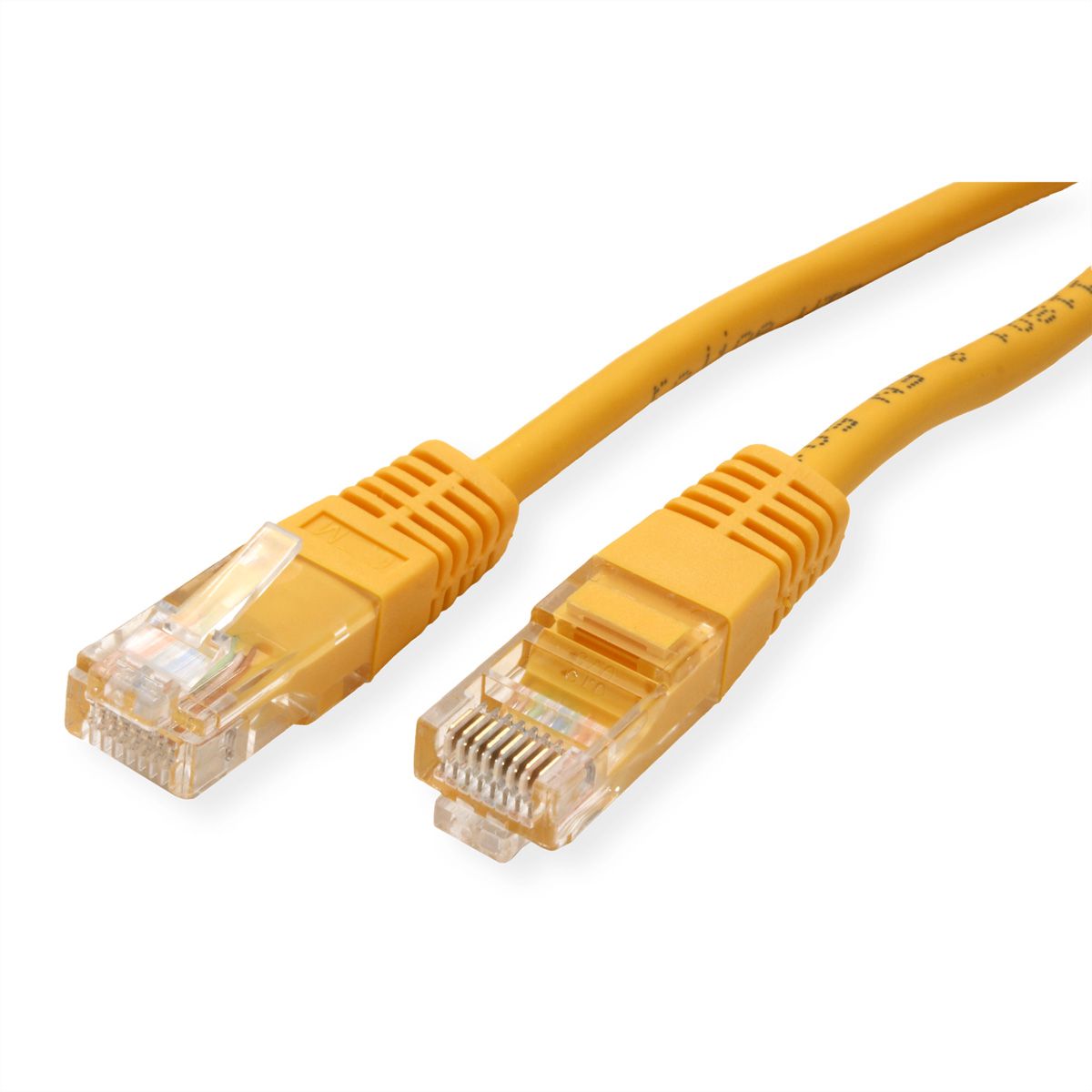 ROLINE UTP Patch Cord Cat.5e (Class D), PoE, yellow, 0.5 m