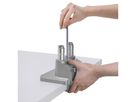 ROLINE Dual LCD Monitor Stand Pneumatic, Desk Clamp, Pivot, 2 Joints, silver