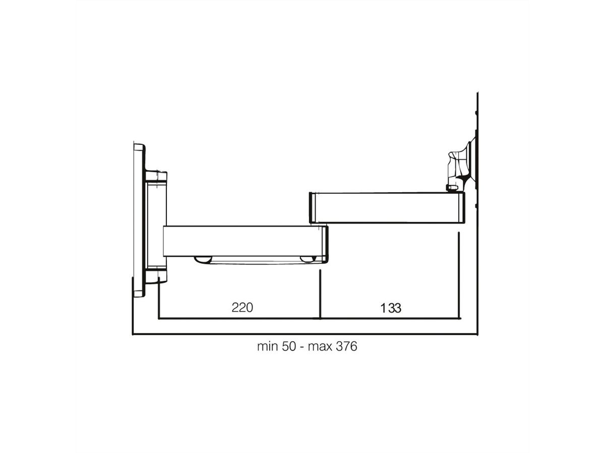 ROLINE LCD Monitor Arm, Extra, Wall Mount, 5 Joints