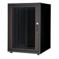 ROLINE 19-inch network cabinet Basic 22 U, 800x800 WxD glass door black