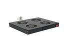 ROLINE 19-inch fan unit 4 fans, Thermostat black