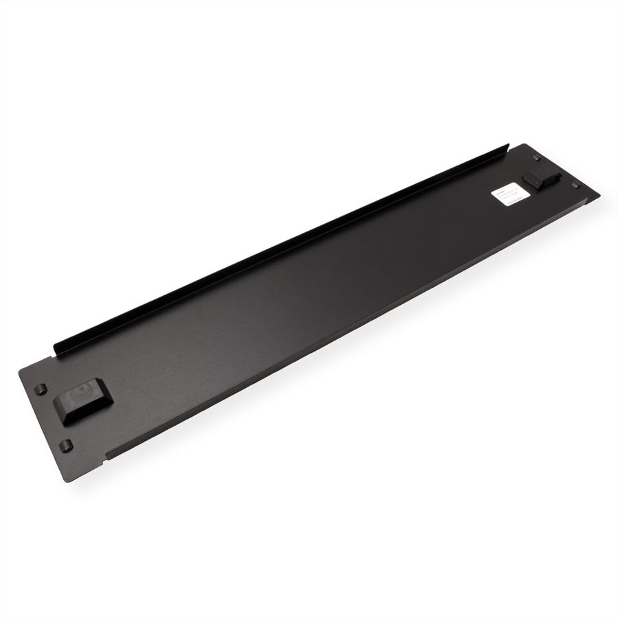 19" Blank Panel, Snap-in, 2U, Metal, black