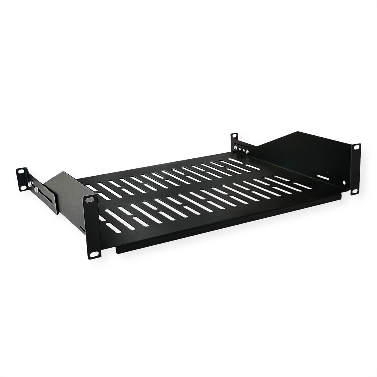 VALUE 19"-Fixed Shelf, 485 x 300mm, 2U, max. 25kg, black
