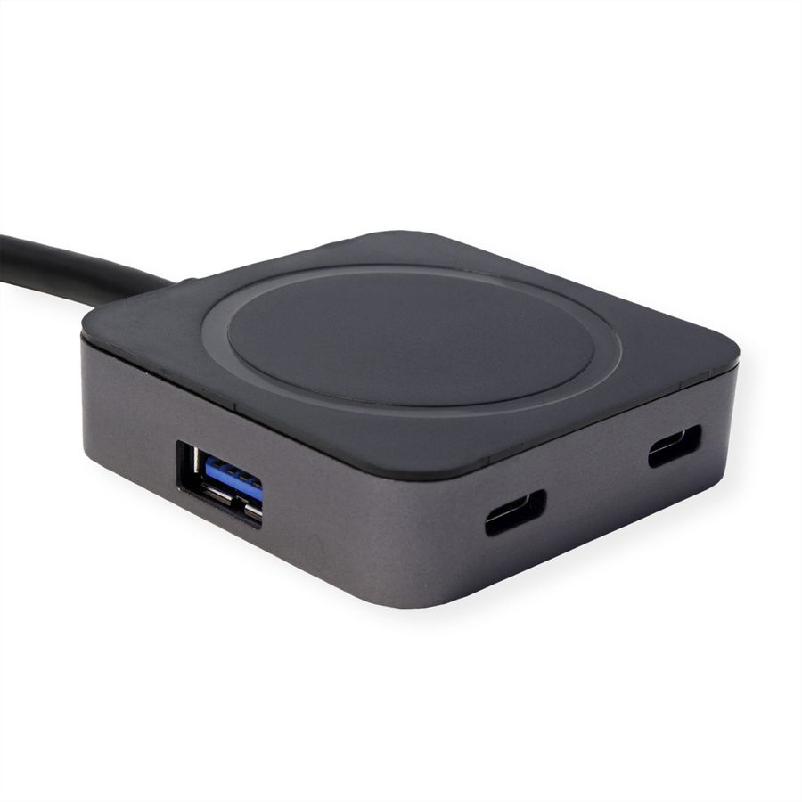 VALUE USB 3.2 Gen1 Hub, 4 Ports (2x A + 2x C), with Extension Cable, 5 m