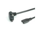 ROLINE Euro Power Cable, 2-pin, angled, black, 1.8 m