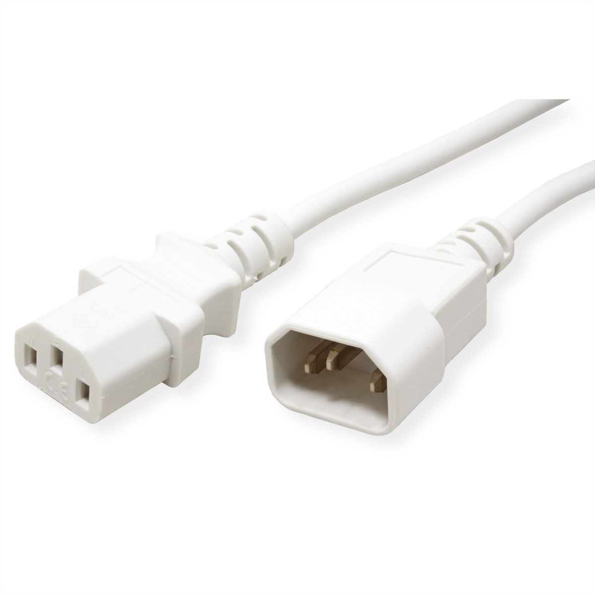 VALUE Monitor Power Cable, IEC 320 C14 - C13, white, 1.8 m