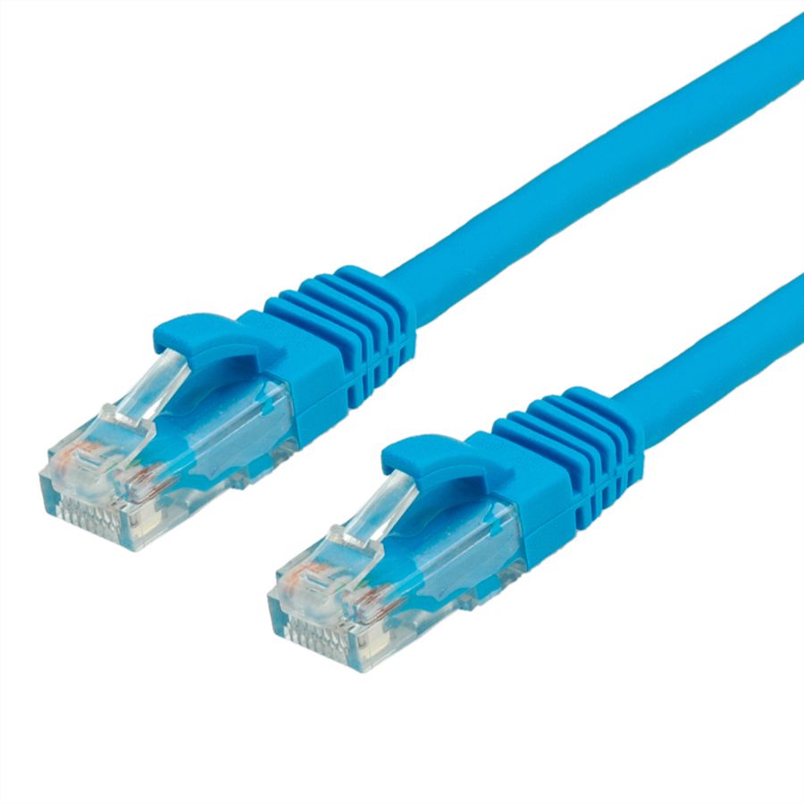 VALUE UTP Cable Cat.6 (Class E), halogen-free, blue, 0.5 m