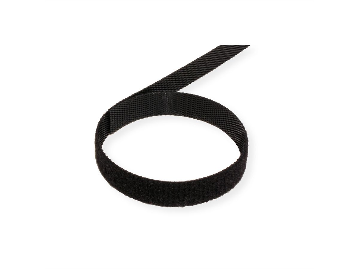 VALUE Strap Cable Tie Roll, Width 10mm, black, 25 m - SECOMP