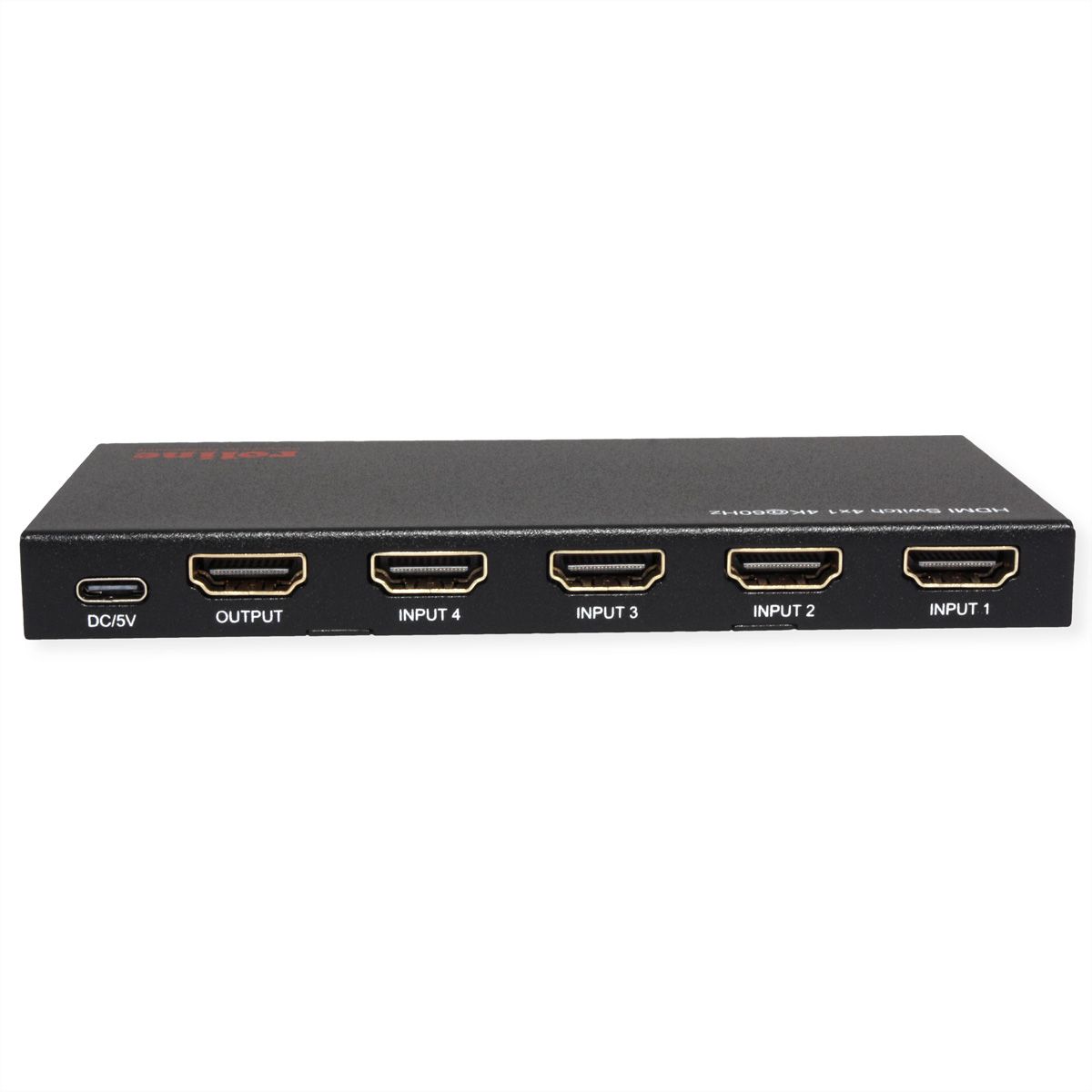 ROLINE HDMI Switch, 4x1, 4K60Hz, with Remote Control