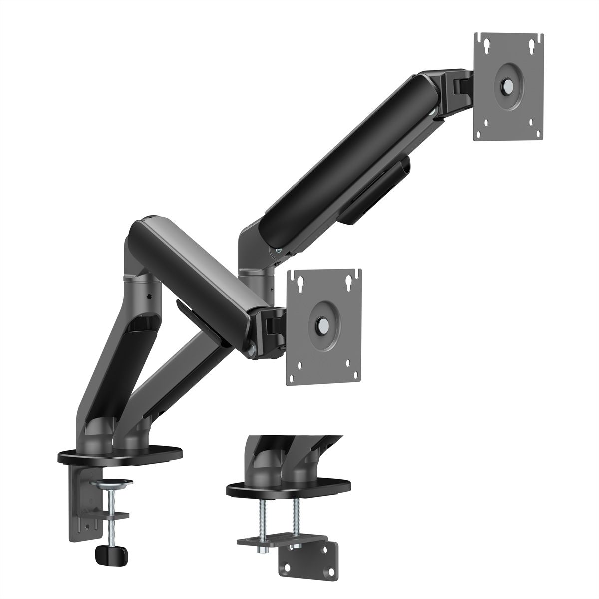 STANDARD Dual Monitor Arm, Mechanical Spring, 2x < 10 kg, < 81,3 cm (32"), black