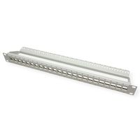ROLINE Keystone 19'' Module frame Cat.5/Cat.6, 24 Ports, blank, UTP, grey