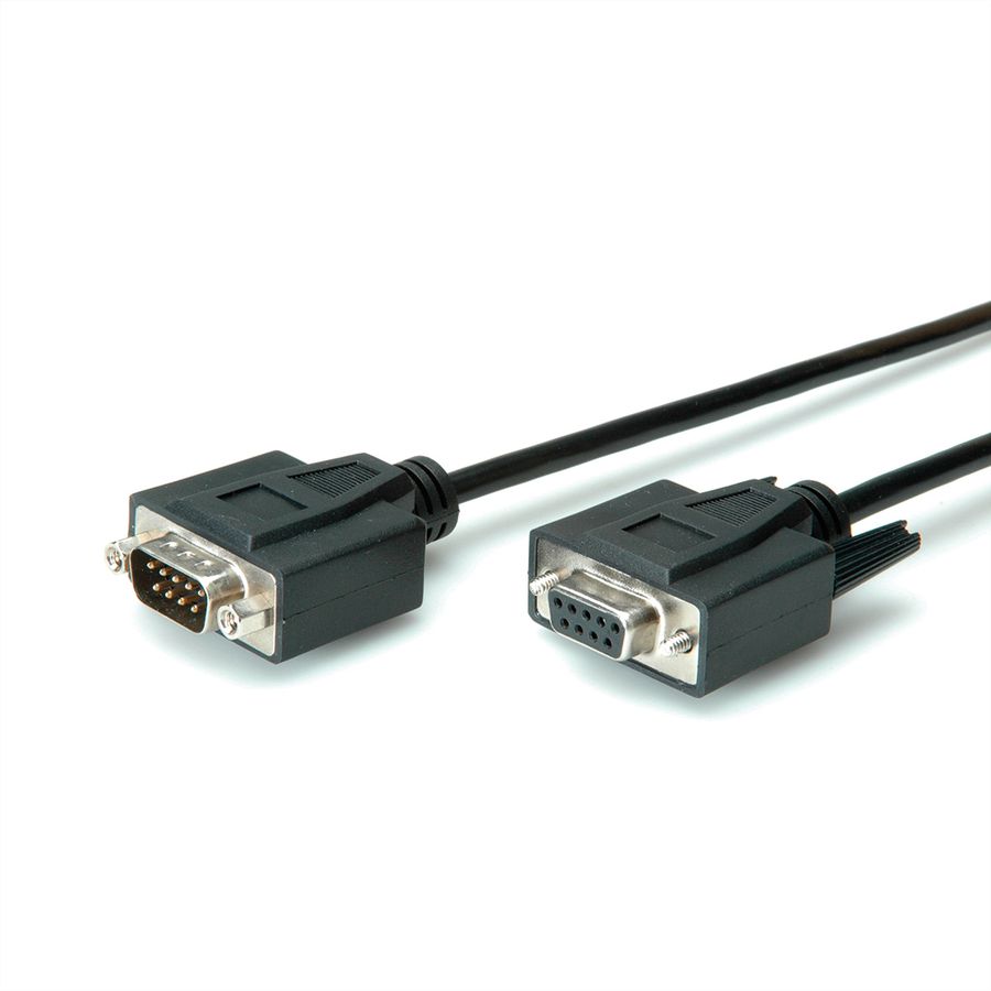 VALUE RS232 Cable, DB9 M - F, 1 m