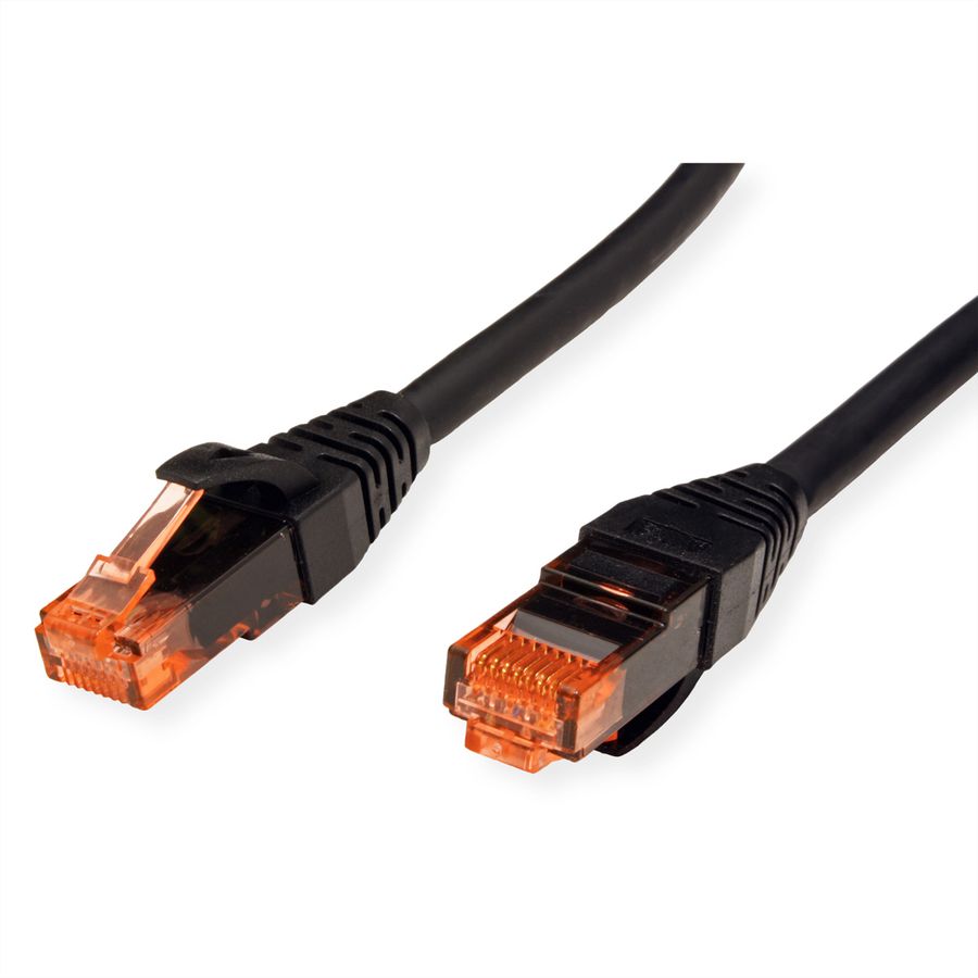 ROLINE UTP Cable Cat.6 Component Level, LSOH, black, 0.5 m