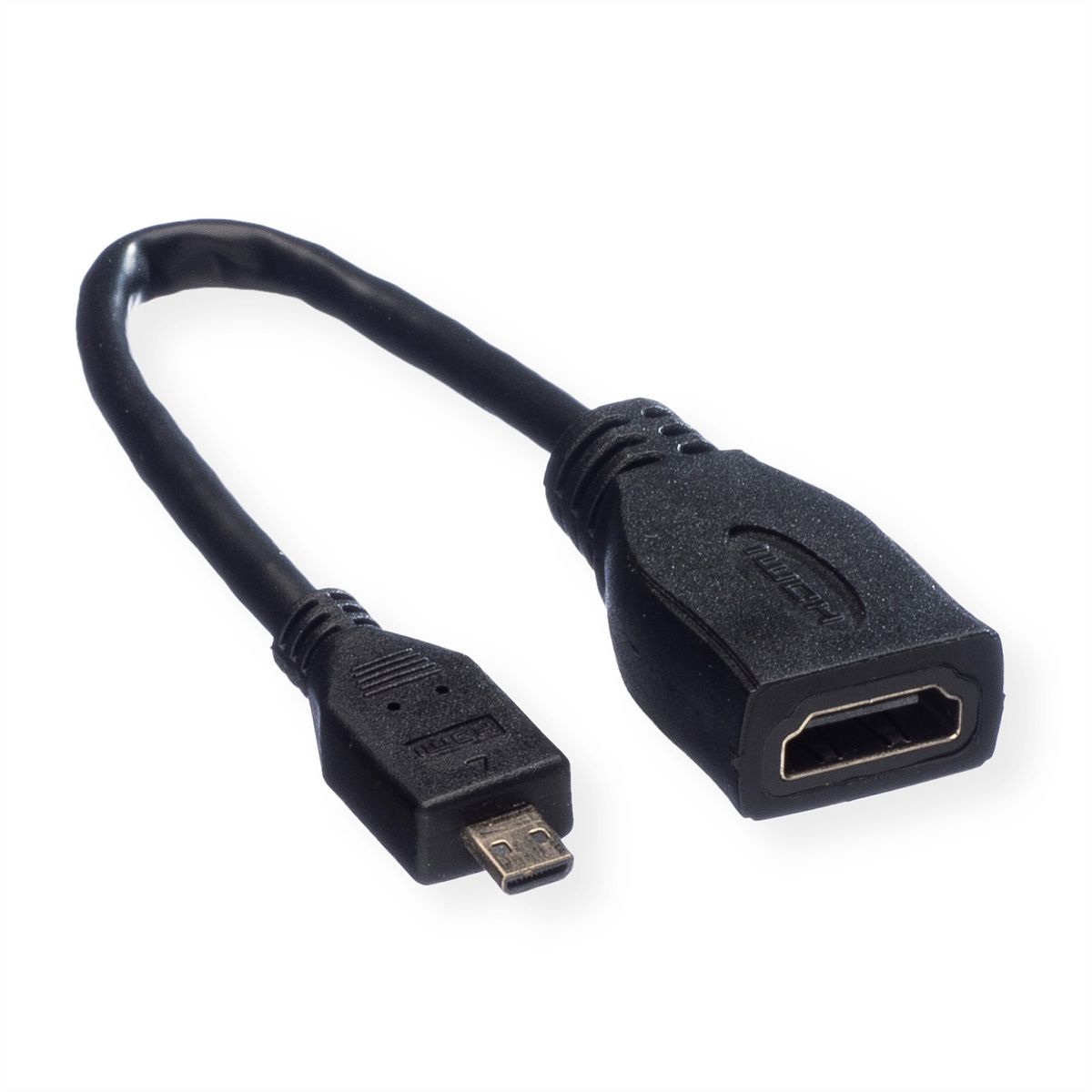 VALUE HDMI High Speed Cable + Ethernet, A - D, F/M, 0.15 m