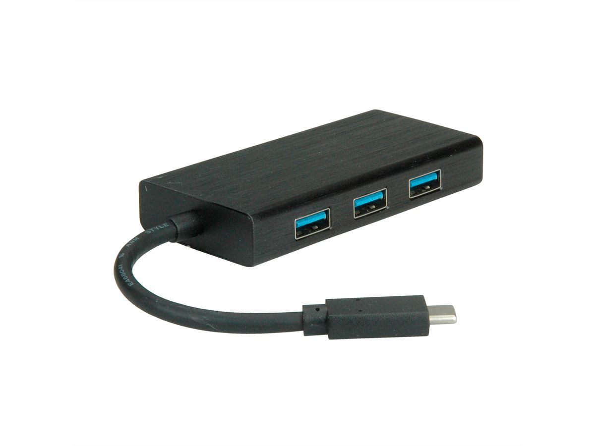 Slim 4-Port Hub USB-C to USB-A (3x) & USB-C (1x) Portable Adapter