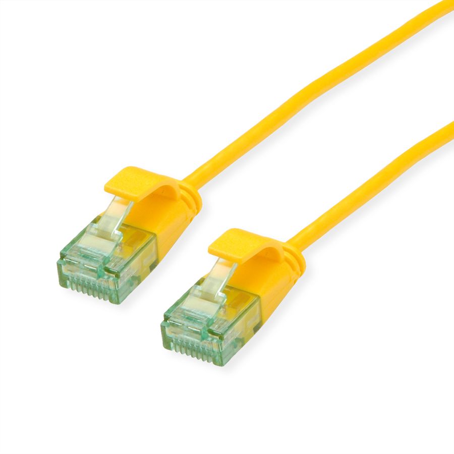 ROLINE RM UTP Data Center Patch Cord Cat.6A (Class EA), Slim, yellow, 0.5 m