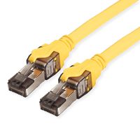 ROLINE S/FTP Patch Cord Cat.8 (Class I), stranded, LSOH, PoE, yellow, 1 m