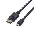 ROLINE GREEN DisplayPort Cable, DP - Mini DP, TPE, M/M, black, 1 m