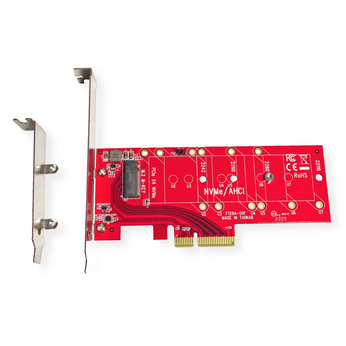 ROLINE PCIe 4.0 x4 3.3V5A Host Adapter for PCIe-NVMe M.2 110mm SSD