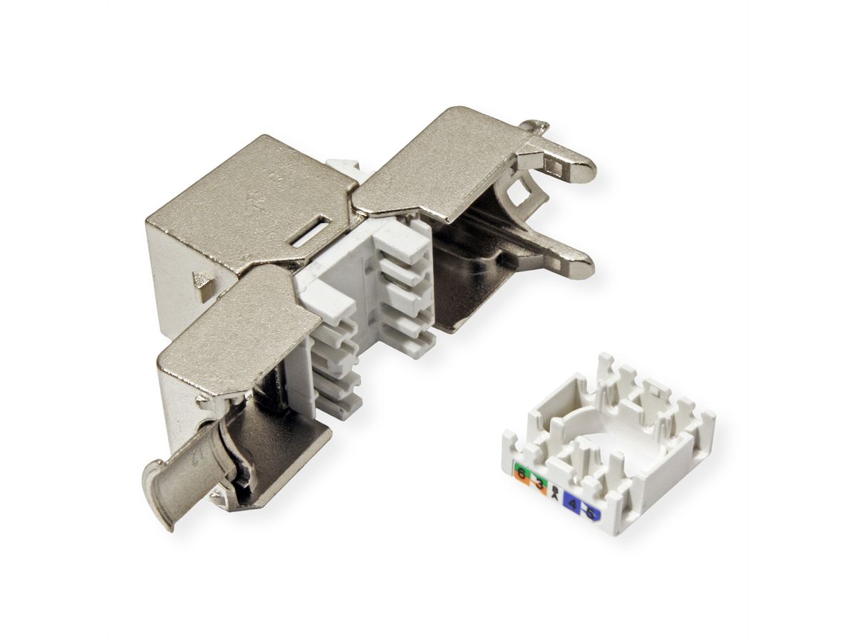 VALUE Keystone Jack, Cat.6A (Class EA), RJ-45, STP, tool-free, SLIM