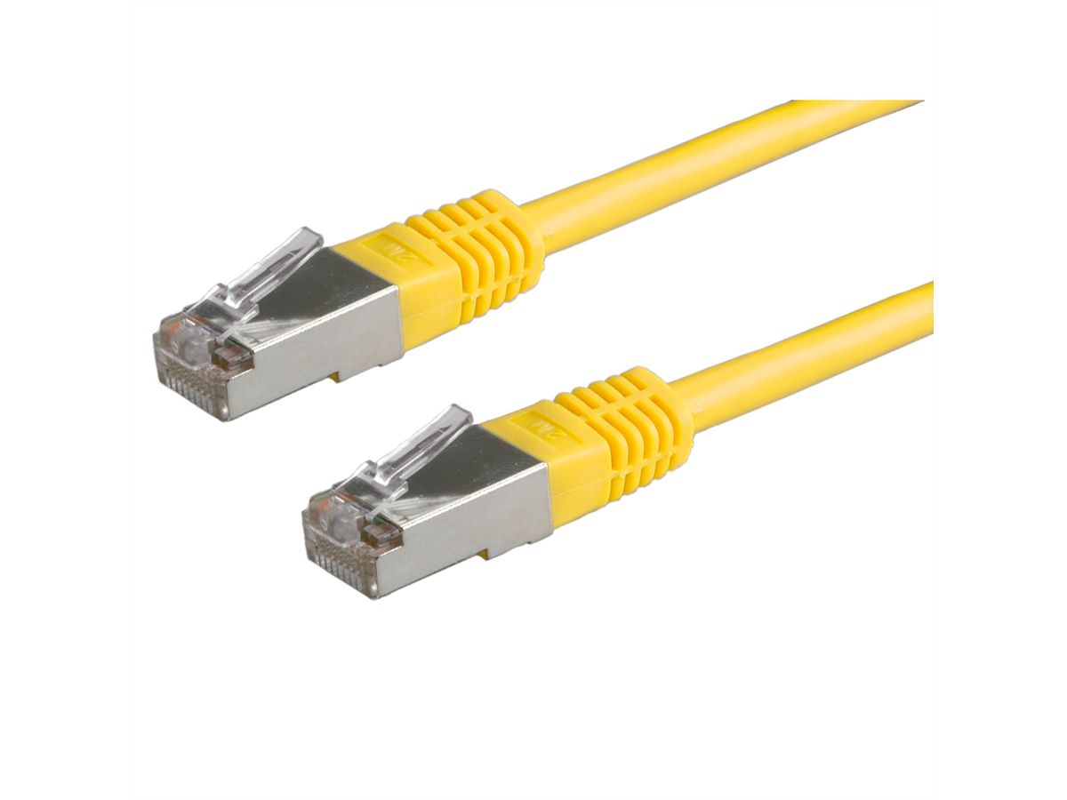 ROLINE S/FTP Patch Cord Cat.5e (Class D), yellow, 0.5 m