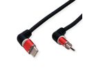 ROLINE 360° Rotation USB 2.0 Cable, C - C, M/M, 60W, Red Black, 2 m