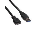 ROLINE USB 3.2 Gen 1 Cable, A - Micro B, M/M, black, 2 m