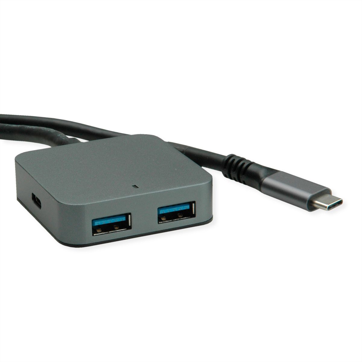 VALUE USB 3.2 Gen 2 Hub, 4 Ports (2x A + 2x C), with Extension Cable, 3 m