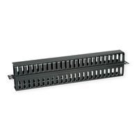 VALUE 19" Front Panel 1U with Double-Sided Patch channel, black