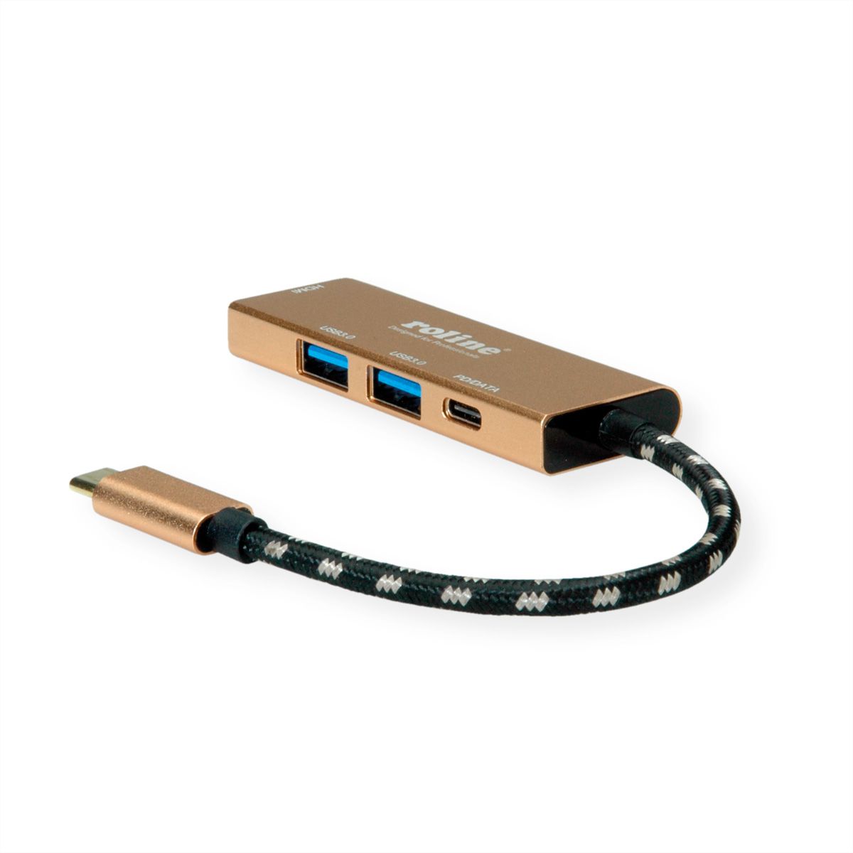 ROLINE GOLD USB-C Docking Station, 4K HDMI, 2x USB 3.2 Gen 1 ports, 1x USB Type C PD (Power Delivery)