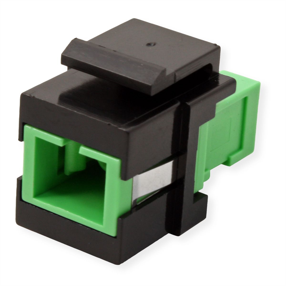 ROLINE Fiber Optic Keystone Jack, SC Simplex, Singlemode, OS2, APC