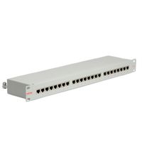 ROLINE Cat.5e (Class D) 19" Patch Panel, 24 Ports, STP, grey