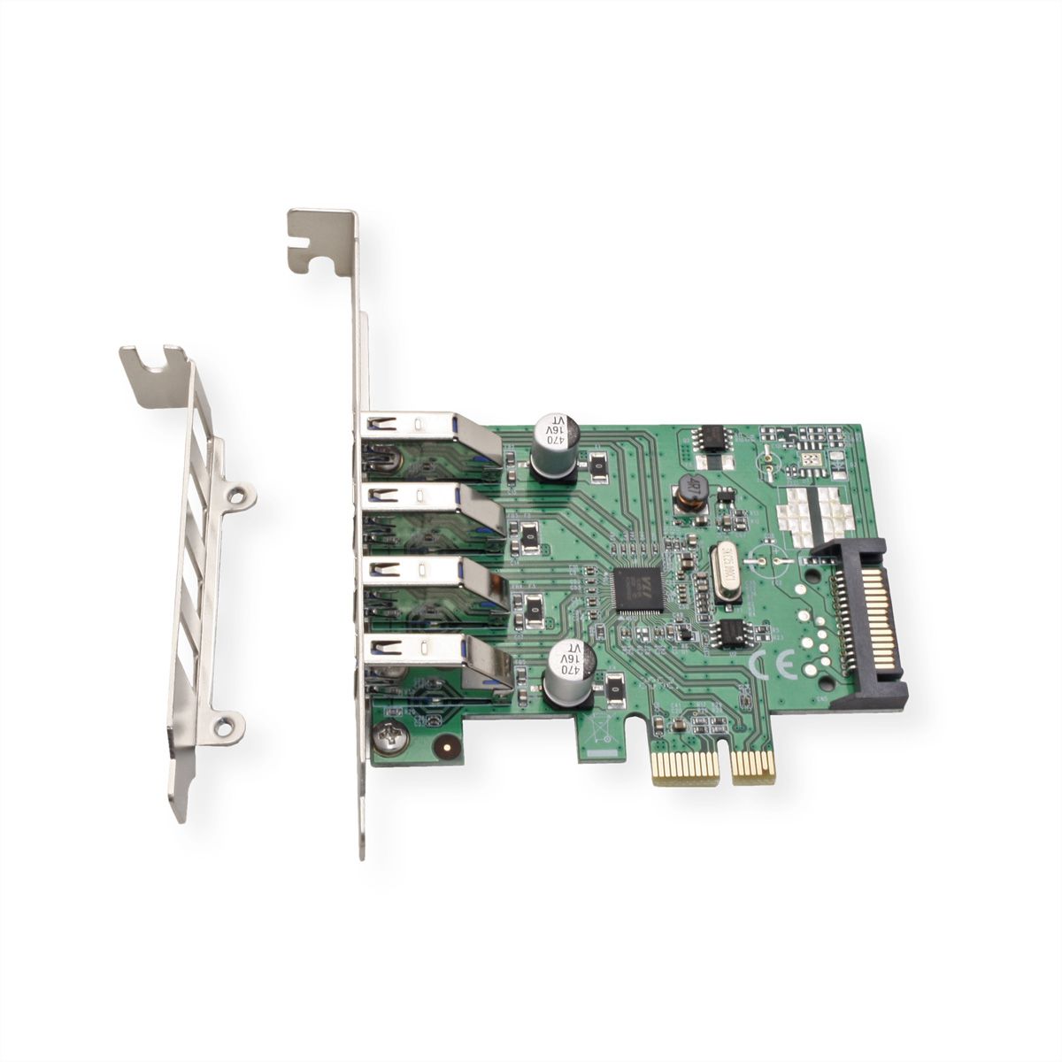 VALUE PCI-Express Card, 4x USB 3.2 Gen 1.5 Gbit/s