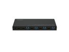 ROLINE KVM Switch, 4 PCs, HDMI 4K@60Hz, with 3 Port USB 3.2 Gen1 / USB 3.0 Hub